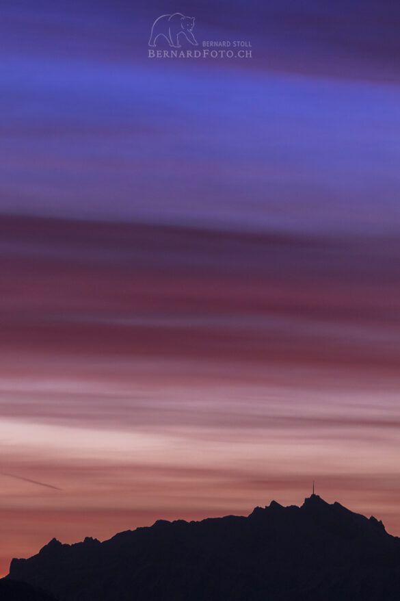 Säntis vom Pfannenstil fotografiert