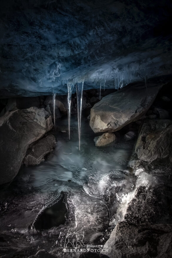 Eisgrotte Morteratsch 2021, Ice cave, Eishöhle Morteratsch,