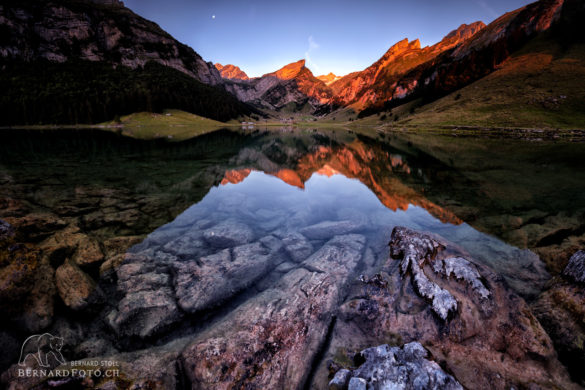 Der Seealpsee in der Morgenstunde