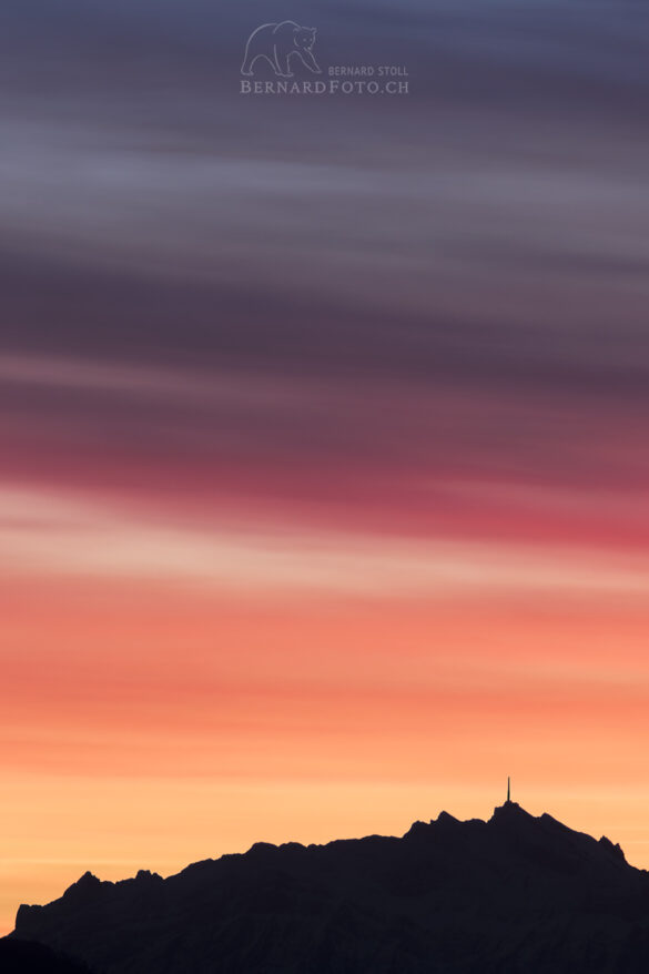 Säntis vom Pfannenstil fotografiert