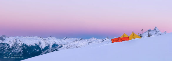 Kalte Morgenstunde auf dem Fisetengrat - Im Polarmond-Zelt